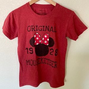 Disney Mouseketeer Womens Red T Shirt SZ SMALL